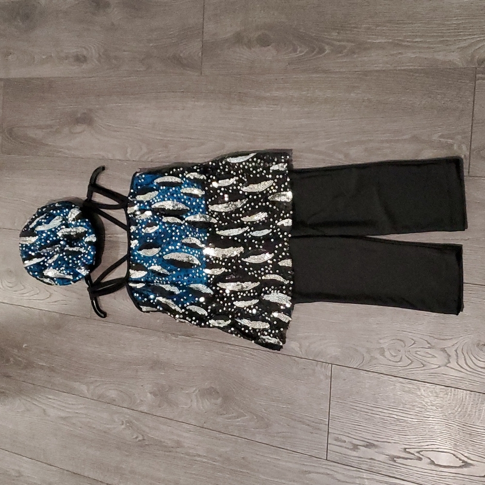 Kids Revolution Tap/Jazz costume "Steam Heat" style 543 size LC